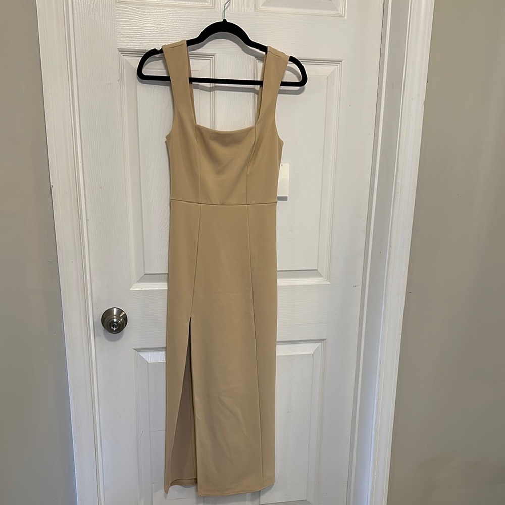 Show Me Your Mumu Dress Elegant Tan Sleeveless  (never work, new with tags)